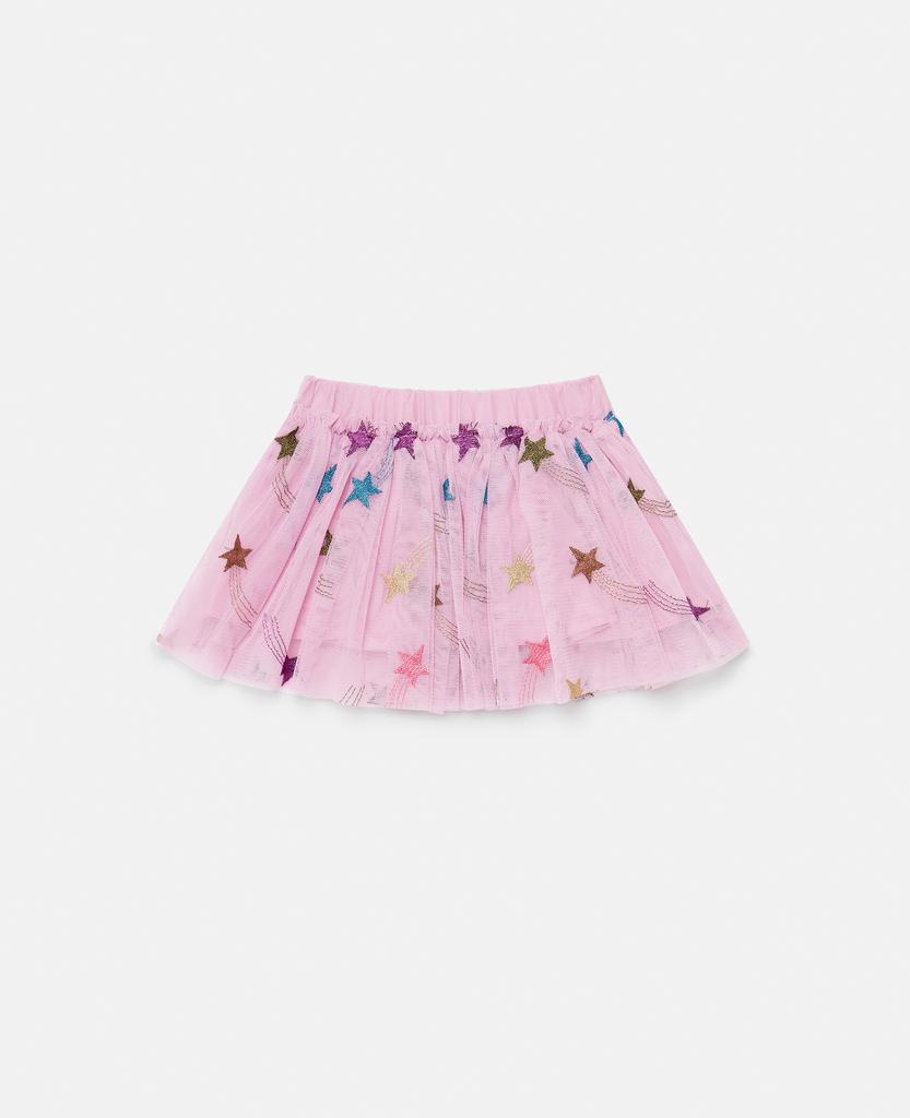 Stella McCartney Stella McCartney - Shooting Stars Embroidered Skirt, Woman, Pink multicolour, Size: 12m