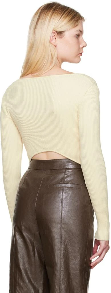 LVIR Off-White V-Neck Sweater 3