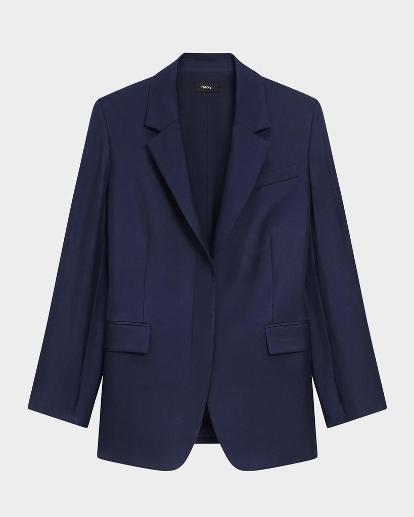 Theory Relaxed Silk Cinch Blazer