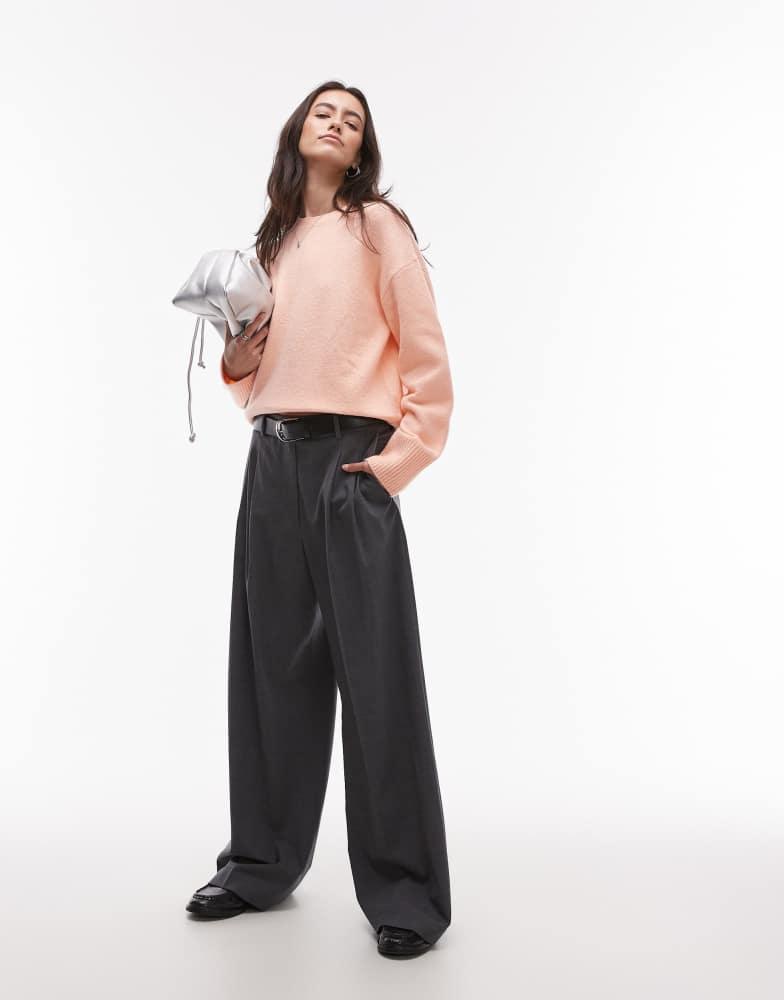 & Other Stories & Other Stories crew neck sweater in soft orange