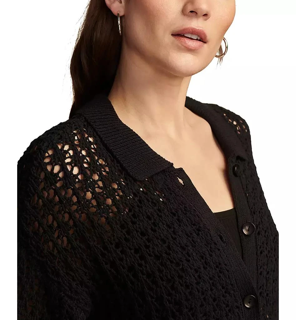Lucky Brand Women's Cotton Pointelle Camp Shirt 4