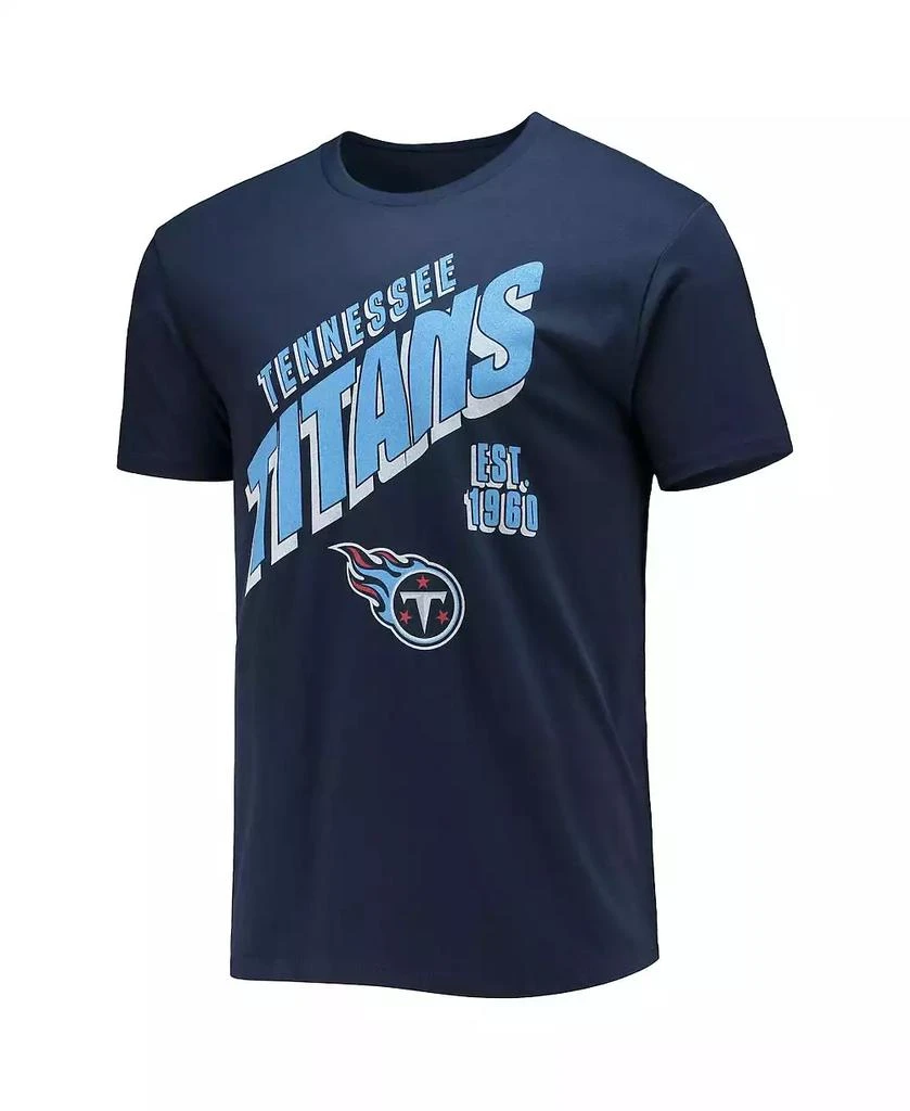 Junk Food Men's Navy Tennessee Titans Slant T-shirt 3