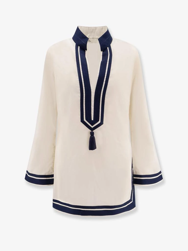 tory burch short dress Tory Burch Women's Short-Sleeve Pleated Golf Dress in New Ivory, size 6