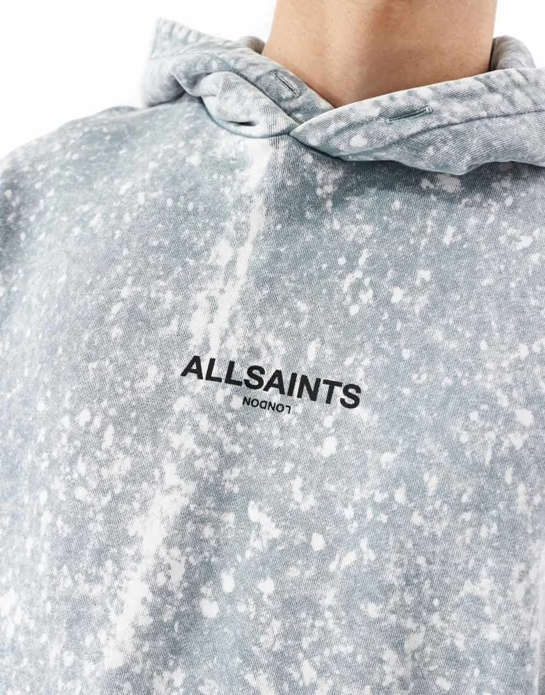 ALL SAINTS AllSaints Underground Oth hoodie in stone wash grey 4