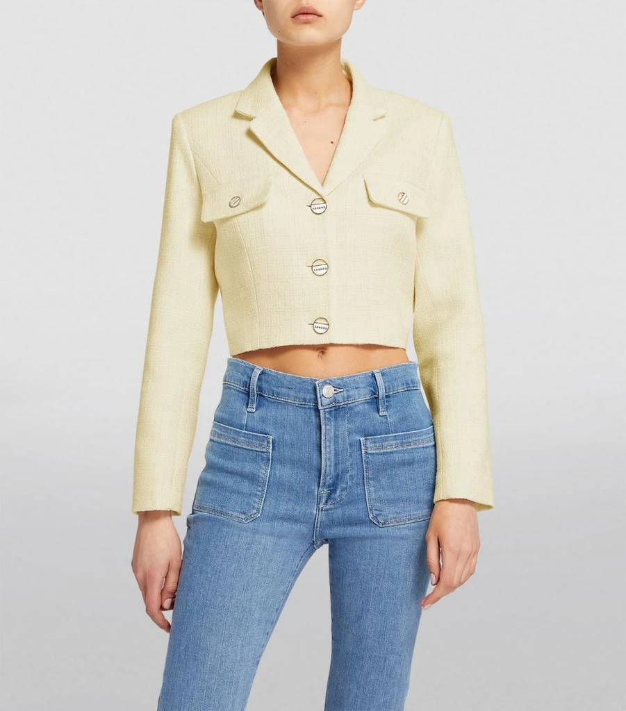 Sandro Tweed Cropped Jacket 3