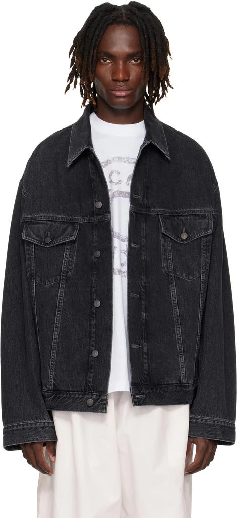 Acne Studios Black Relaxed-Fit Denim Jacket