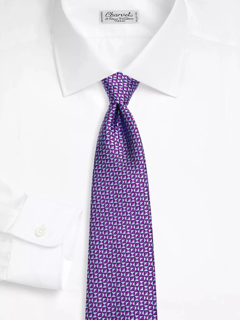 Charvet Inverted Diamond Jacquard Silk Tie 2