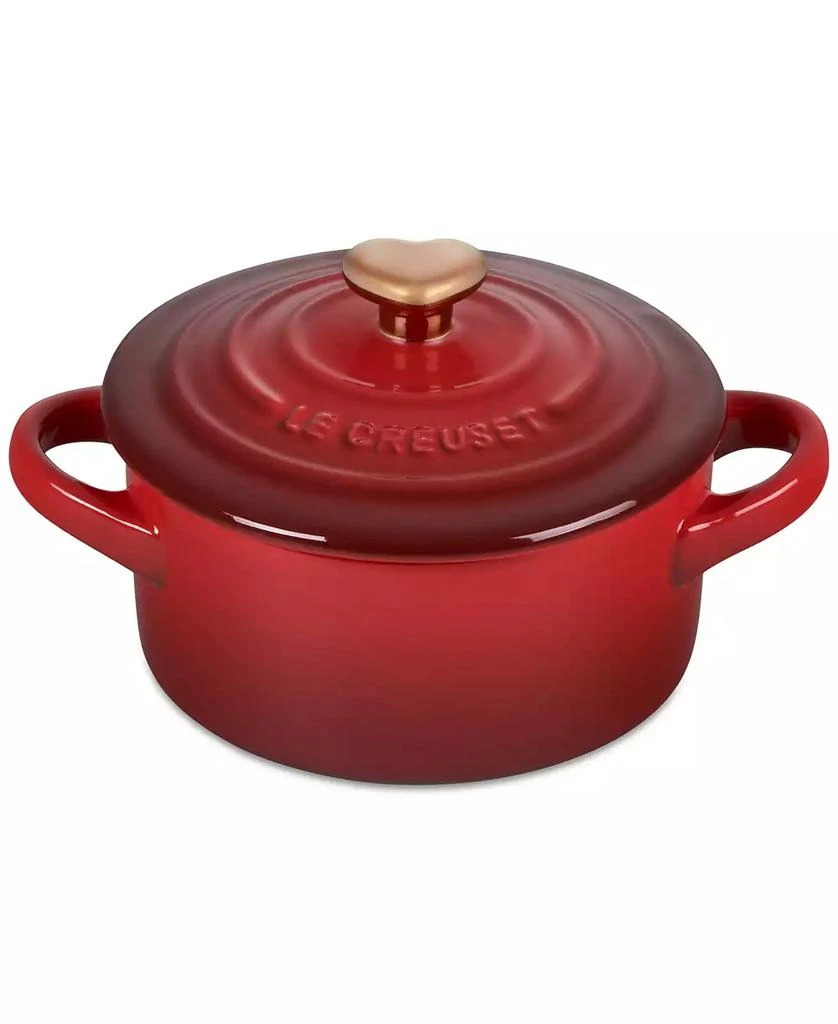 Le Creuset Figural Heart Collection Stoneware Mini Round Cocotte 1
