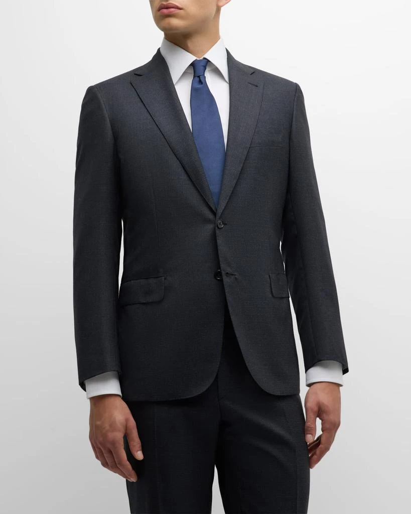 Brioni Men's Tonal Check Wool Suit 6