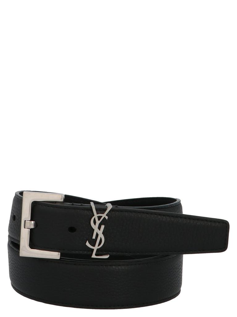 Yves Saint Laurent Saint Laurent Monogram Logo Plaque Belt