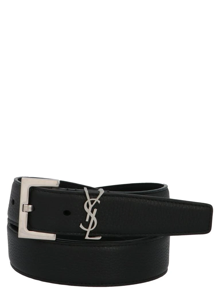 Yves Saint Laurent Saint Laurent Monogram Logo Plaque Belt 1