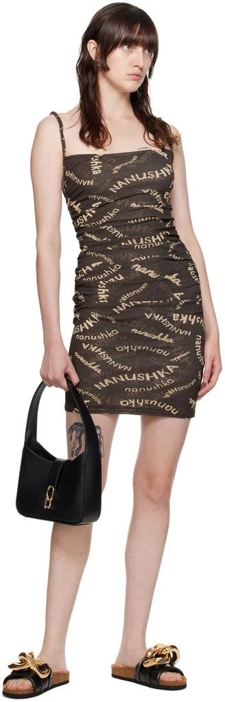 Nanushka Brown Adie Mini Dress 4