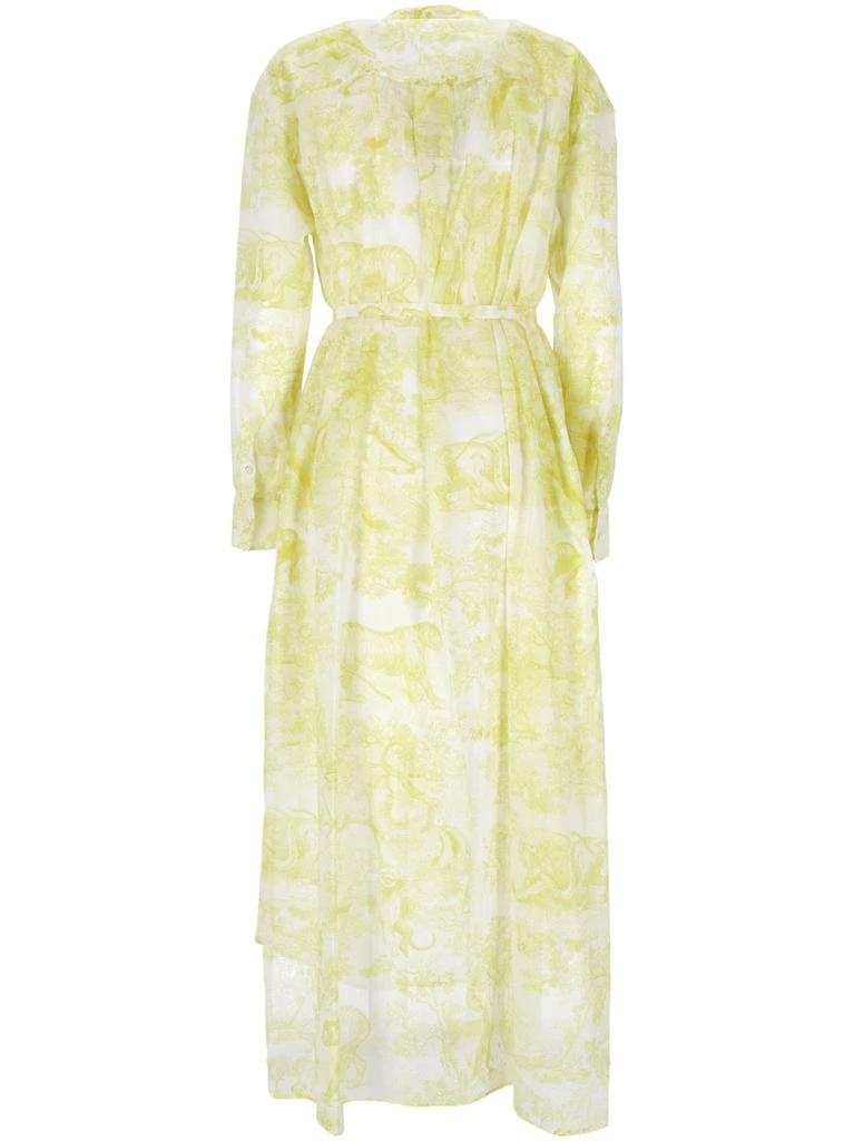 Dior Christian Dior Toile de Jouy Long-Sleeved Dress 2