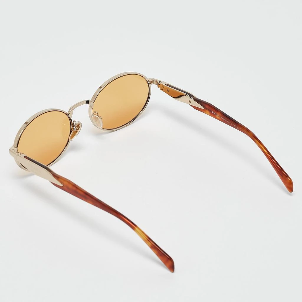 Prada Gold Tone/papaya Spr65Z Oval Sunglasses 2