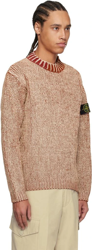 Stone Island Red & White Cotton Chenille Sweater 2