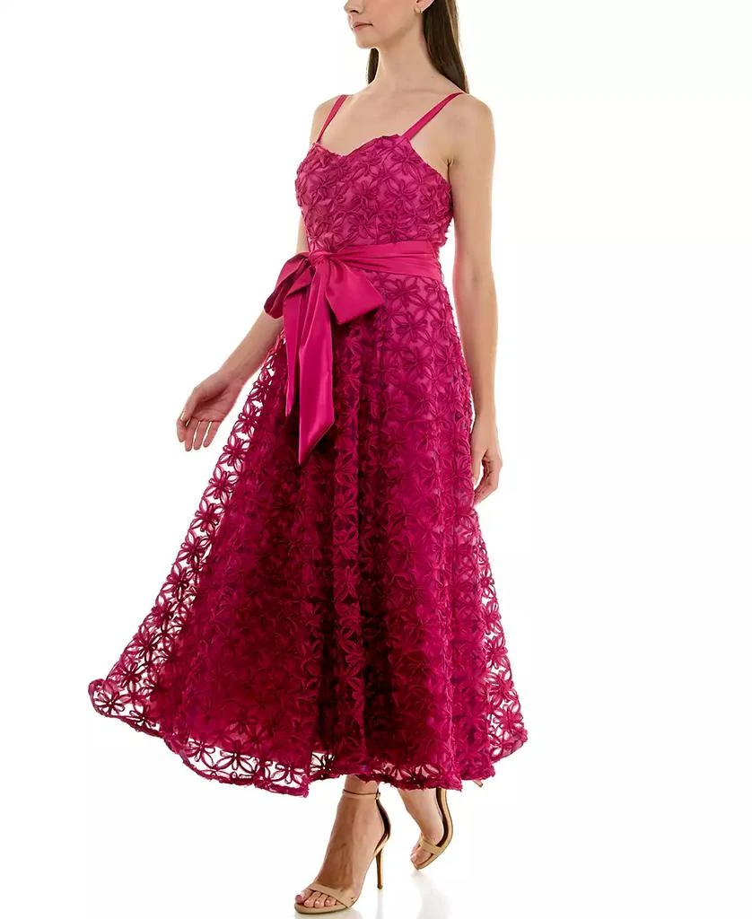 Taylor Women's Chiffon Ribbon Sweetheart A-Line Dress 3