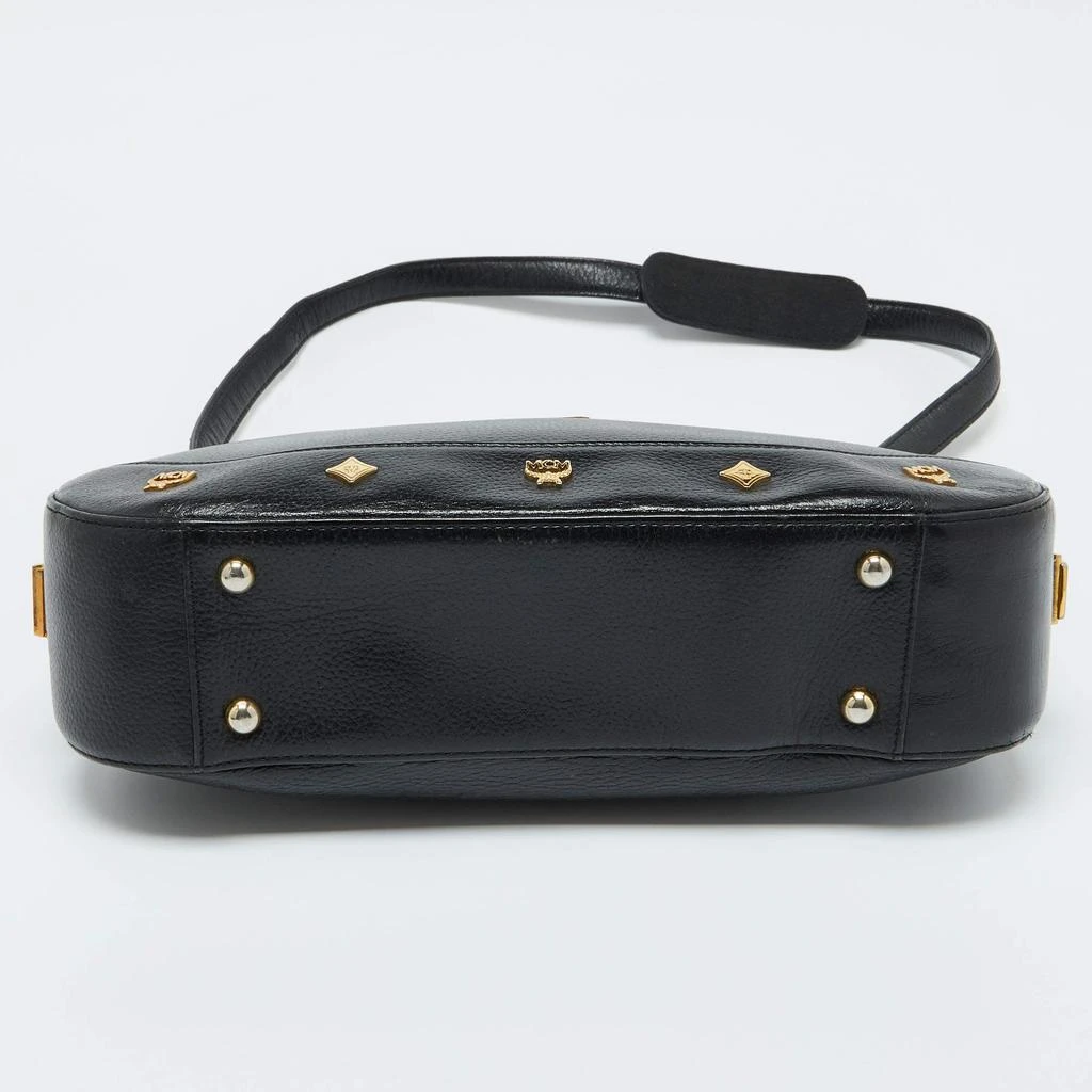 MCM MCM Black Leather Zip Shoulder Bag 9