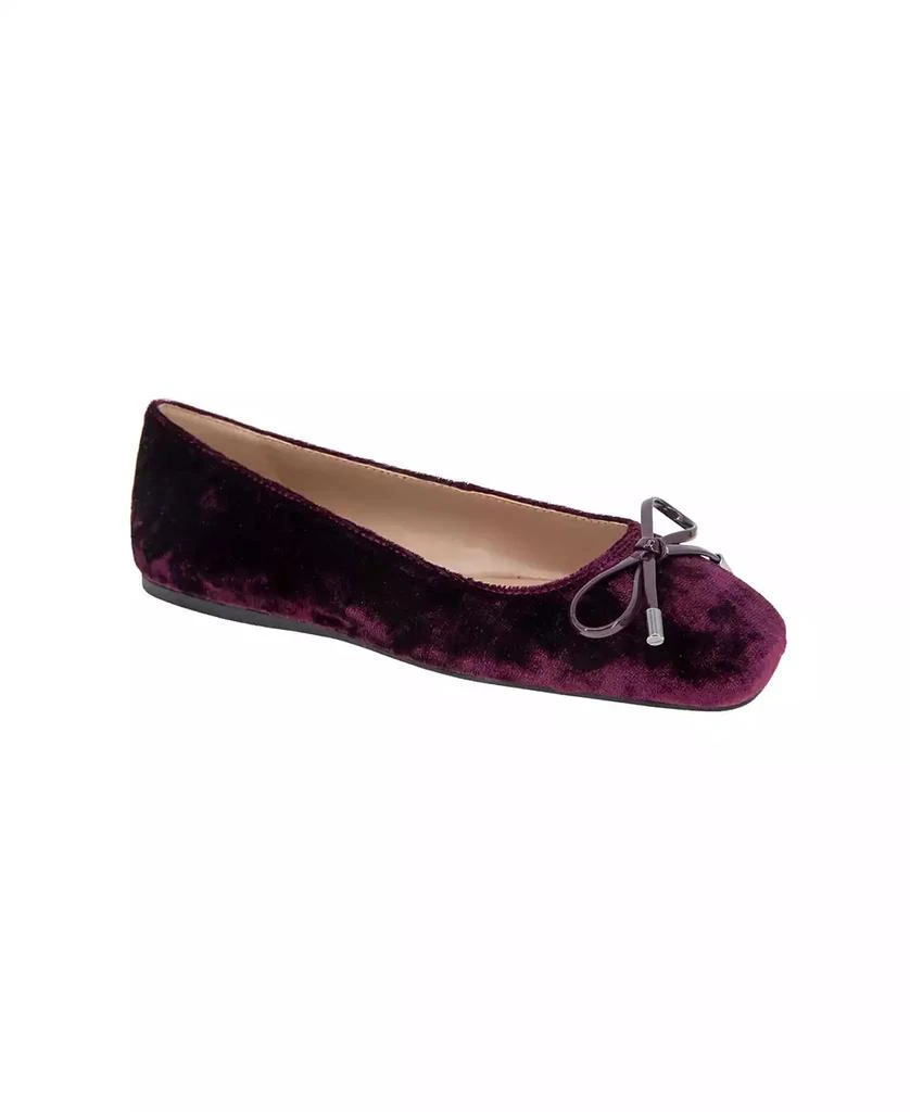 BCBG Women's Hartly Square Toe Bow Ballet Flats 1