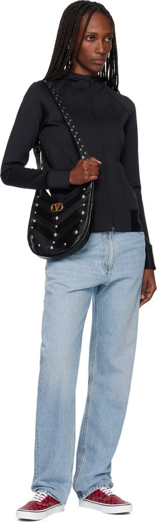 Valentino Black Embossed Logo Hoodie 4