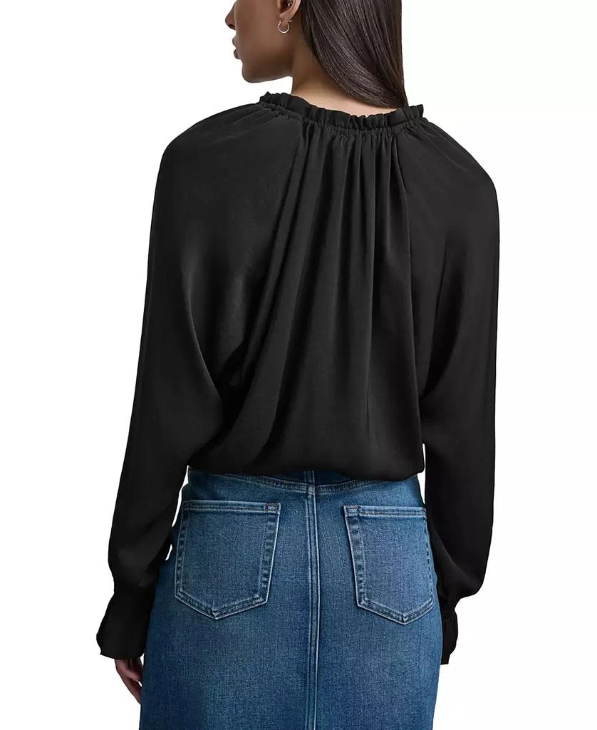 DKNY Women's Smocked-Cuff Raglan-Sleeve Blouse 2