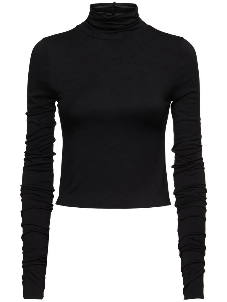 ÉTERNE Fitted Long Sleeve Jersey Top 1