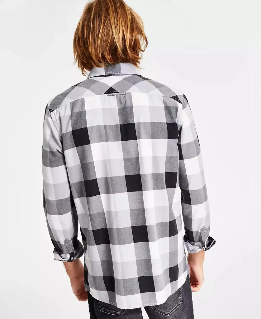Sun + Stone Men's Burke Regular-Fit Plaid Button-Down Shirt, Created for Macy's 2