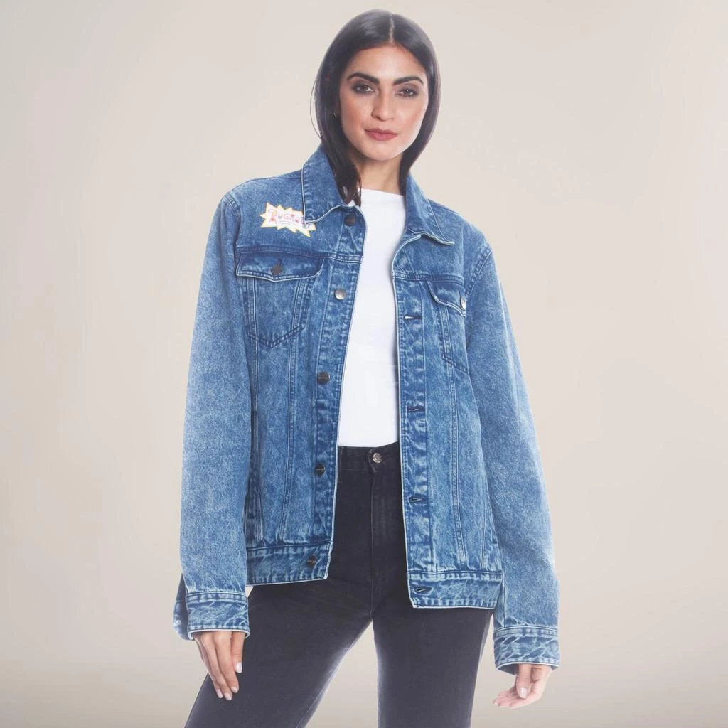 Members Only Women's Chucky Placement Denim Oversized Jacket 5