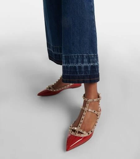 Valentino Rockstud patent leather ballet flats 4