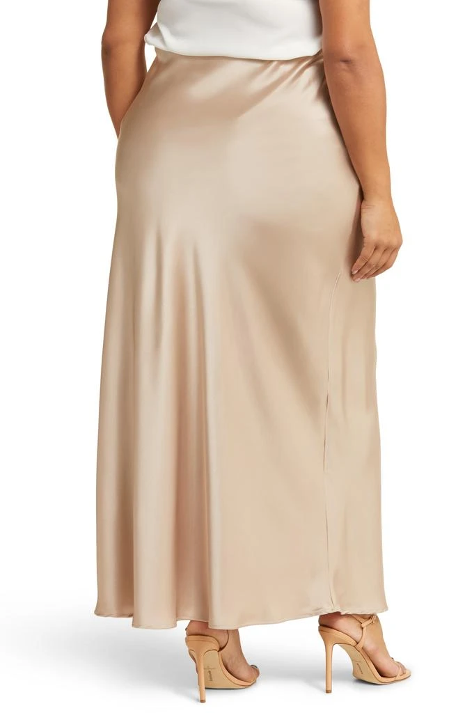 Renee C Satin A-Line Skirt 2