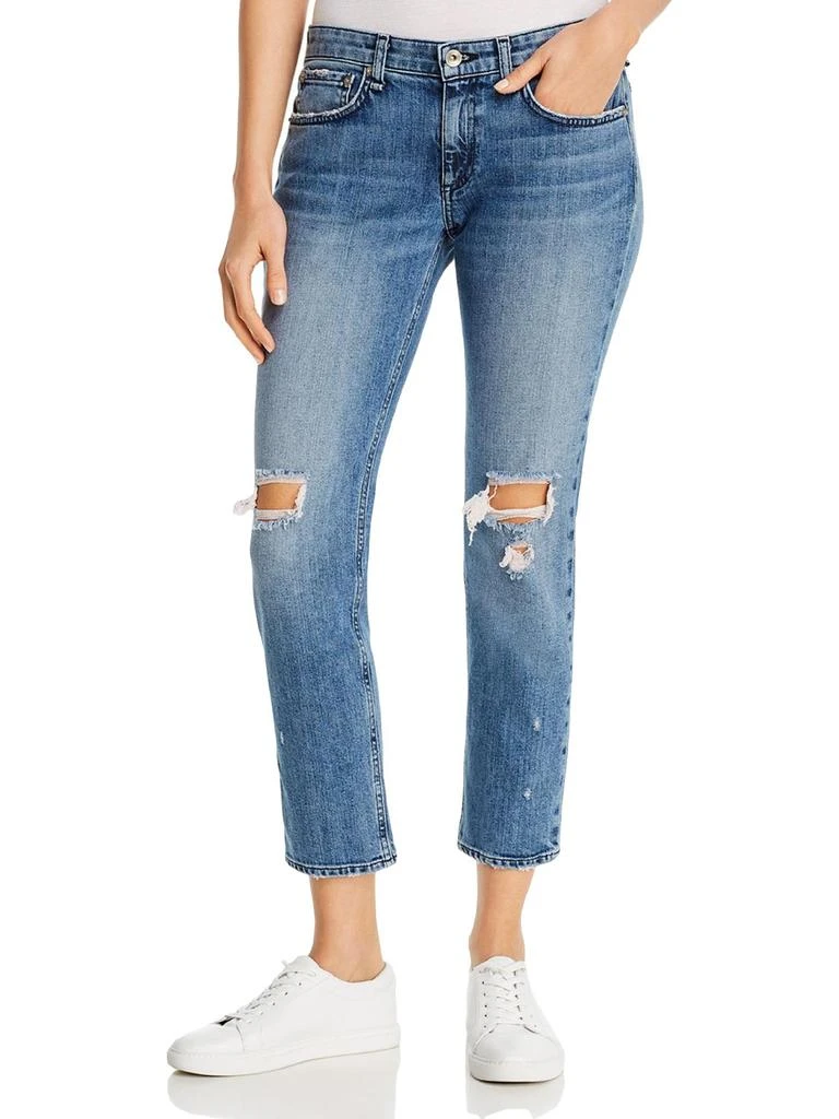 Rag & Bone Dre Womens Low Rise Slim Boyfriend Jeans 1