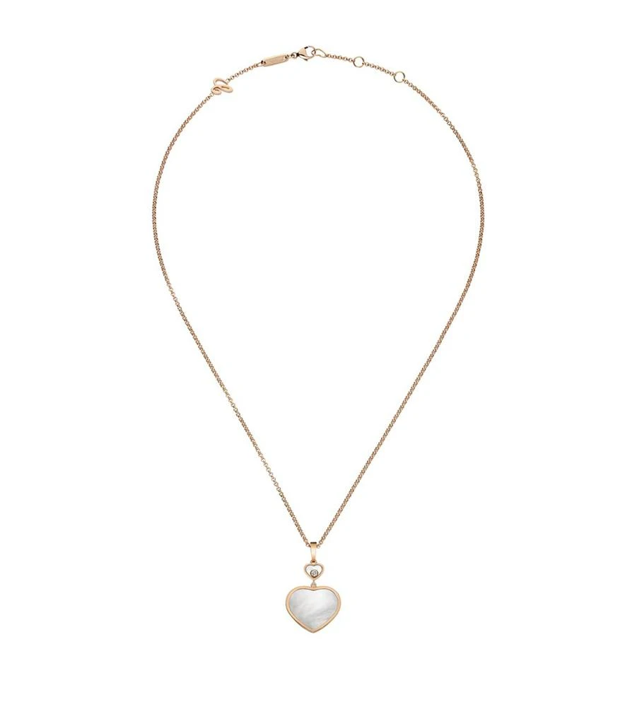 Chopard Rose Gold and Diamond Happy Hearts Pendant 3