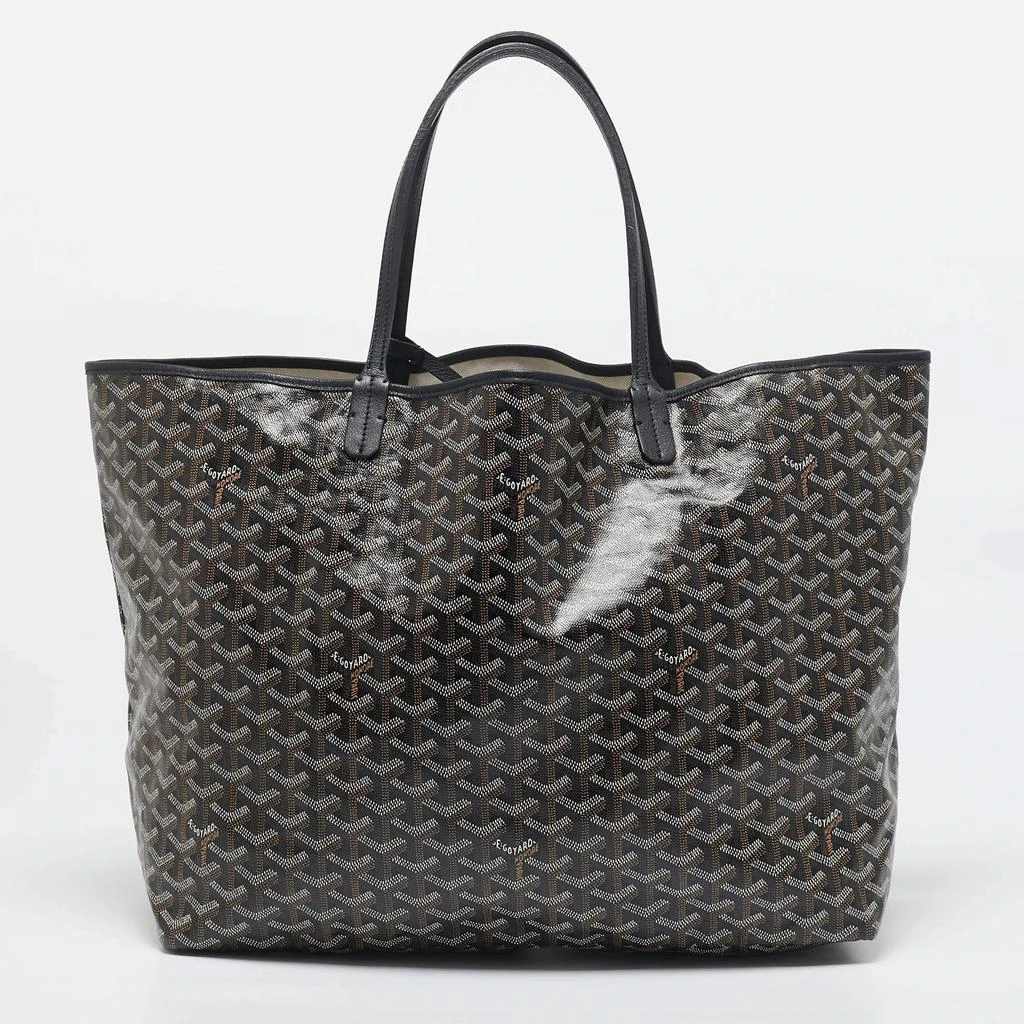 Goyard Goyard Black Goyardine Coated Canvas and Leather Saint Louis GM Tote 1