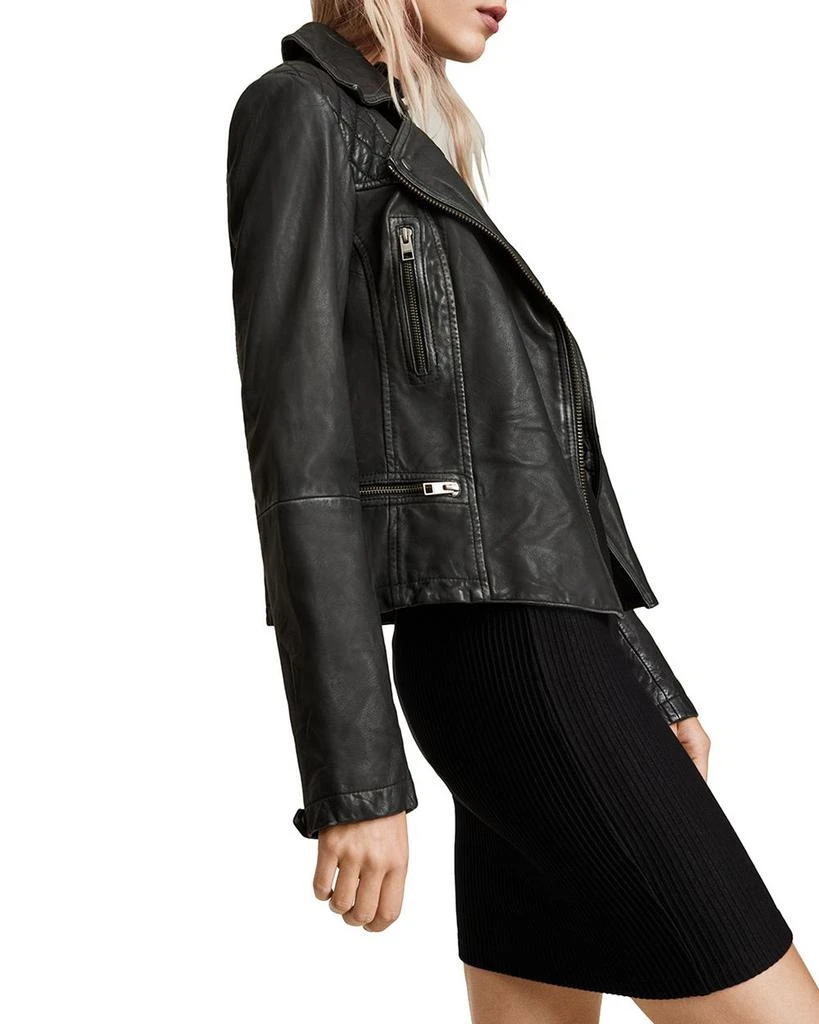 ALL SAINTS Cargo Quilted Leather Biker Jacket 4