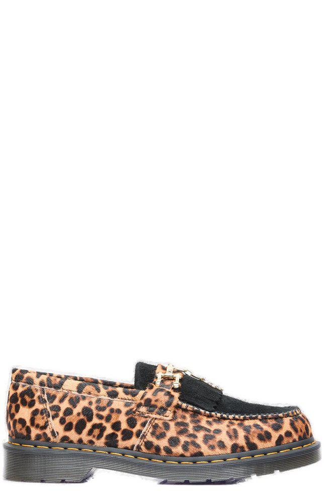 ★US買付★Dr. Martens Adrian Leopard Print Snaffle Loafers New Dr Martens Adrian Skull Snaffle Leopard Size Men's 11