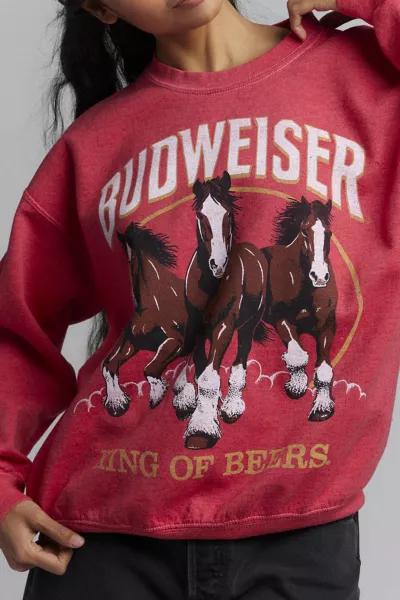 Urban Outfitters Budweiser Clydesdales Graphic Crew Neck Pullover