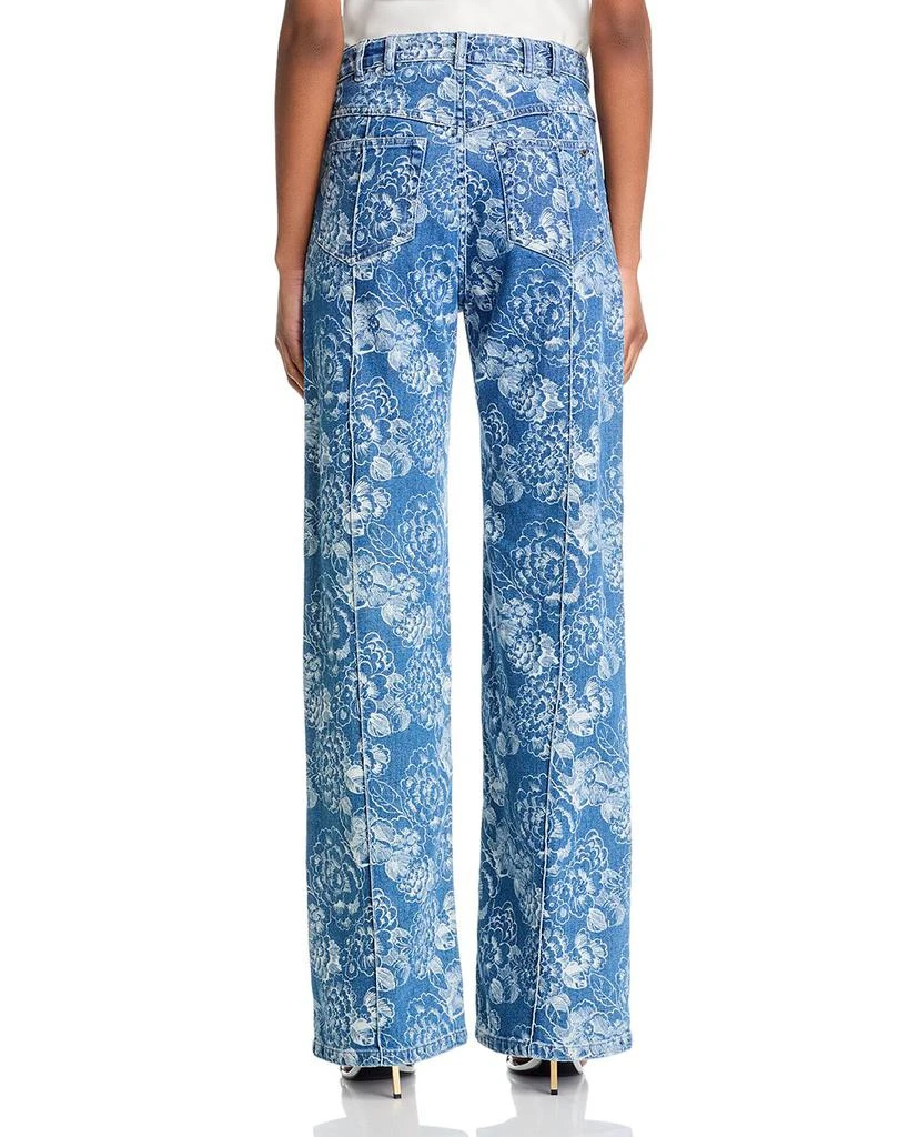 Cinq à Sept Sketchbook Floral Vivian High Rise Jeans in Indigo/White 3