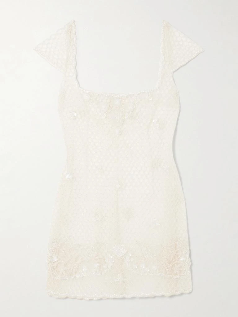 clio peppiatt embellished stretch-tulle mini dress | Dresses | Clio Peppiatt Stretchtulle and Clio Peppiatts mini dress is the perfect piece to slip into for the after party Clio Peppiatt Embellished Stretch-tulle Mini