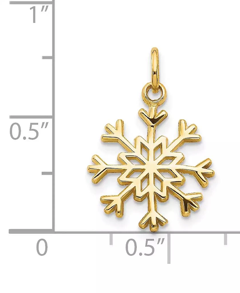 Macy's Snowflake Charm Pendant in 14k Yellow Gold 3