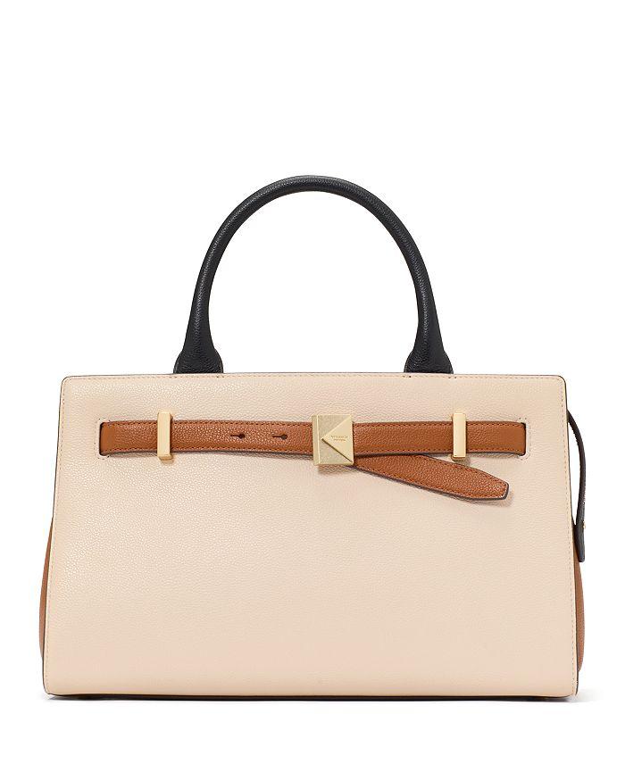 Kate Spade Deco Color Blocked Pebbled Leather Medium Satchel