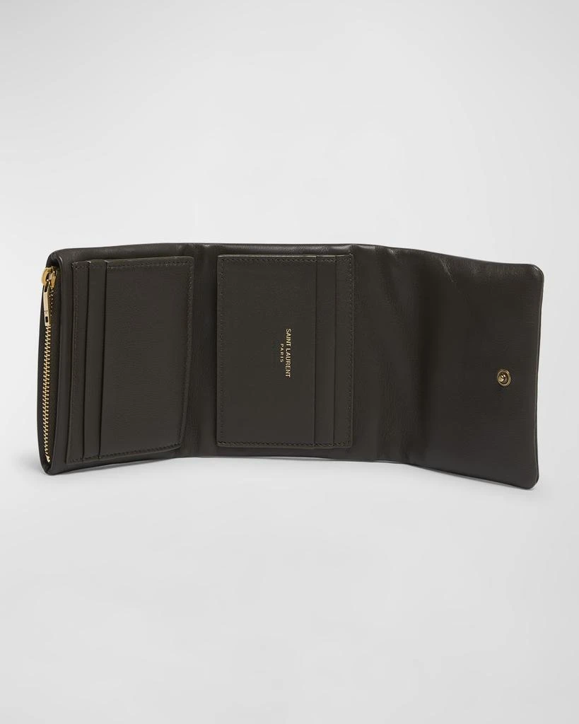 Yves Saint Laurent YSL Compact Wallet in Plonge Leather 3