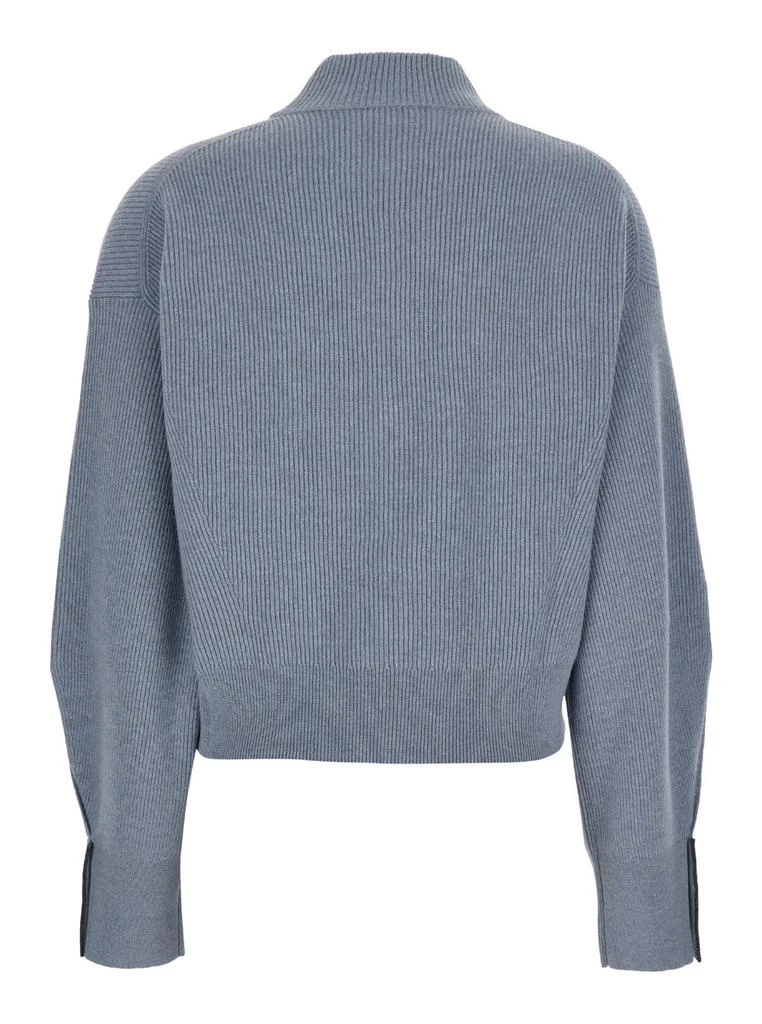 Brunello Cucinelli Brunello Cucinelli Monile Embellished Ribbed Jumper 2