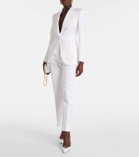 Dolce 
Gabbana Cotton-blend brocade slim pants 2