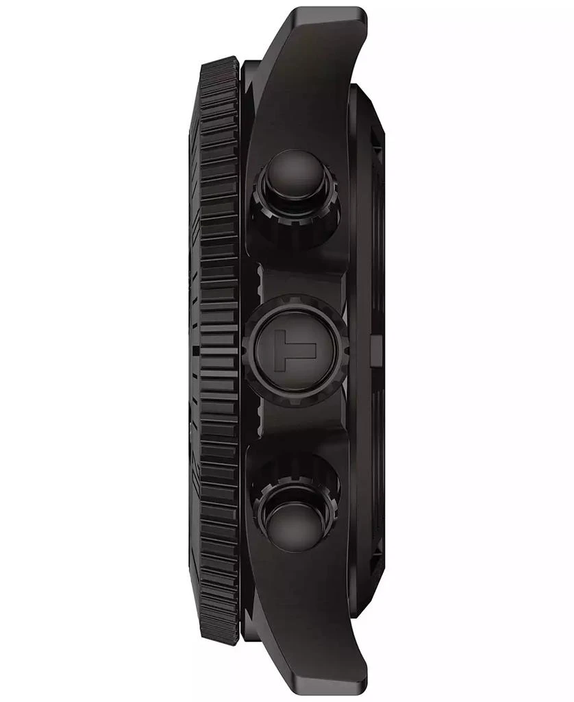 Tissot Men's Swiss Chronograph Seastar 1000 Black-Tone Stainless Steel Bracelet Watch 38mm 3
