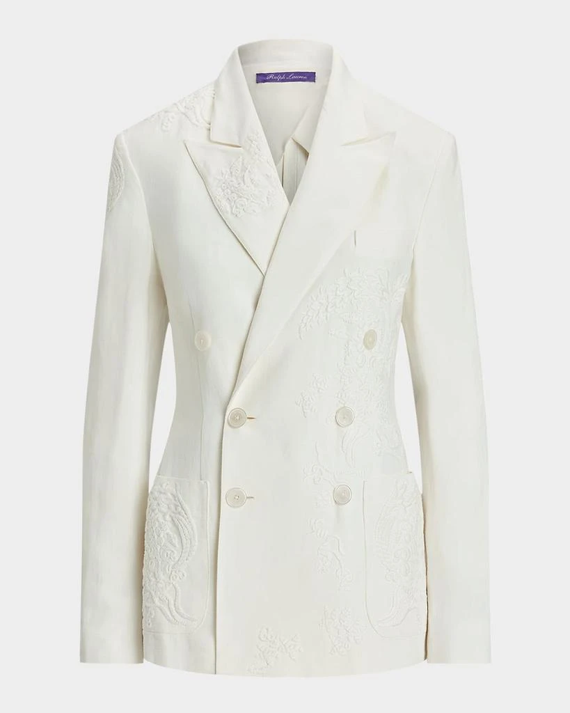 Ralph Lauren Collen Embroidered Double-Breasted Jacket 1