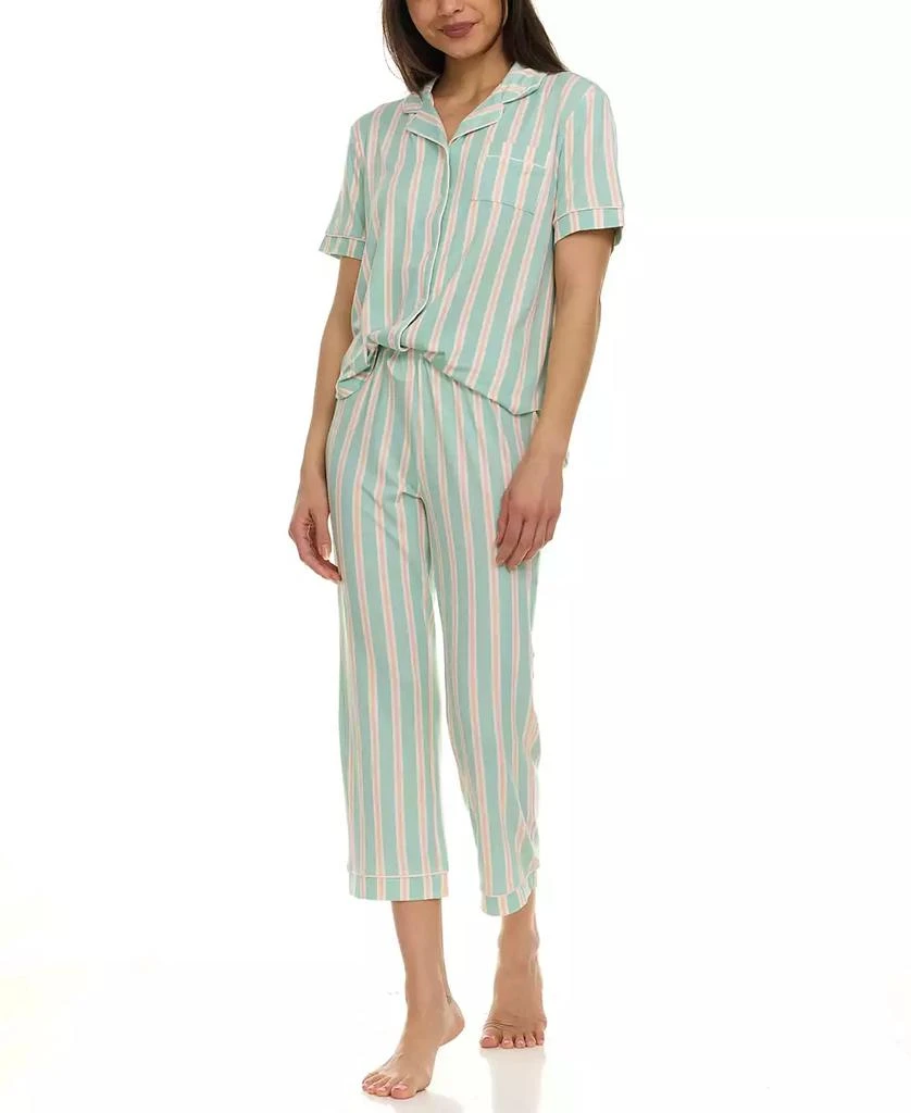 Flora Nikrooz Women's Annie Printed Capri Pajama Set 3