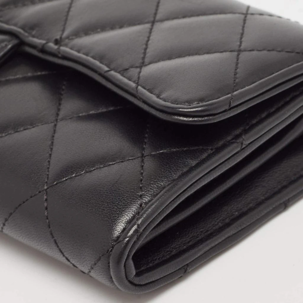 Chanel Chanel Black Quilted Leather Classic Flap Continental Wallet 12