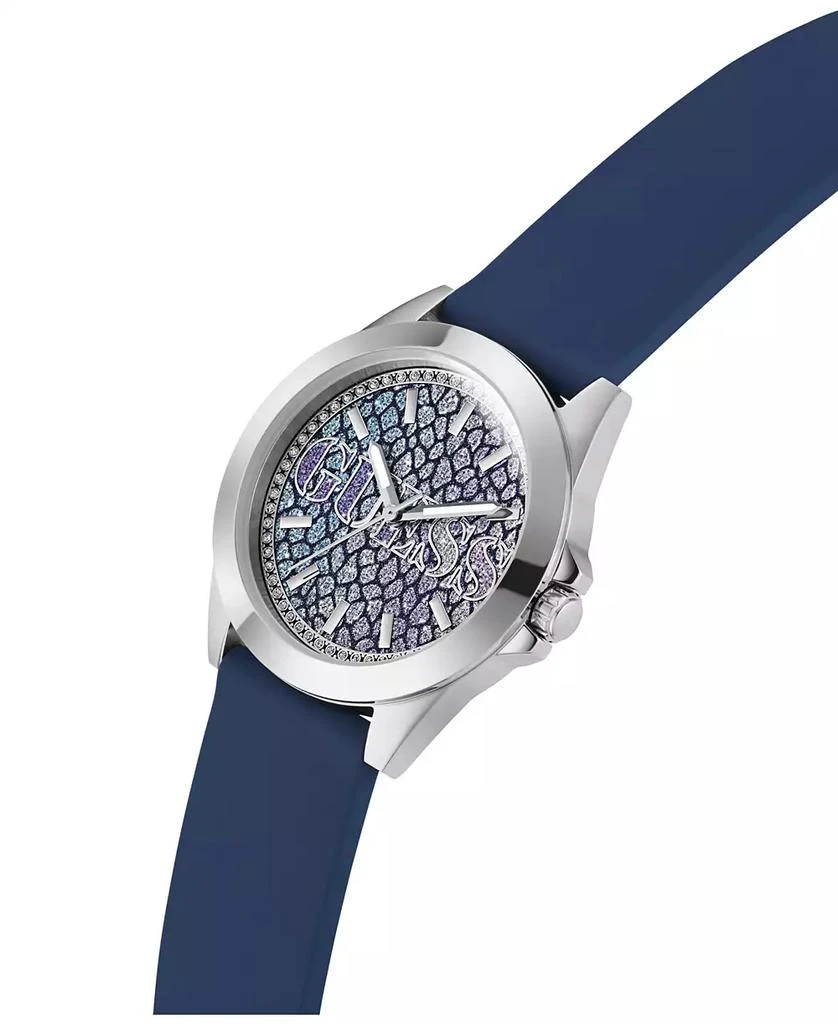 GUESS Women's Analog Blue Silicone Watch 36mm 4