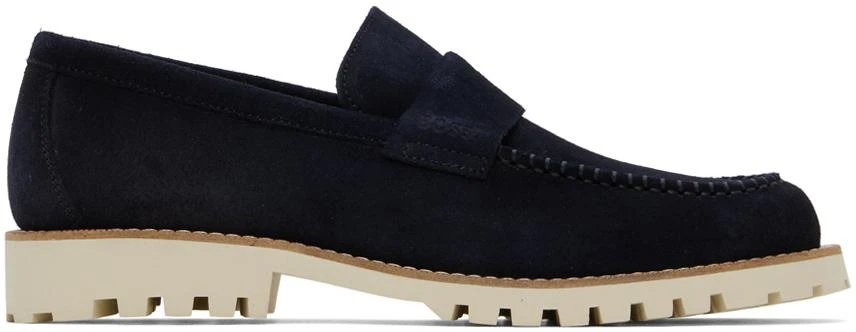 Hugo Boss Navy Slip-On Loafers 1