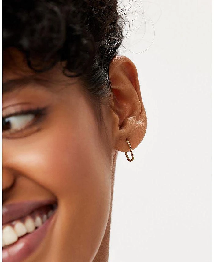 Ana Luisa 10K  Gold Oval Hoops 3