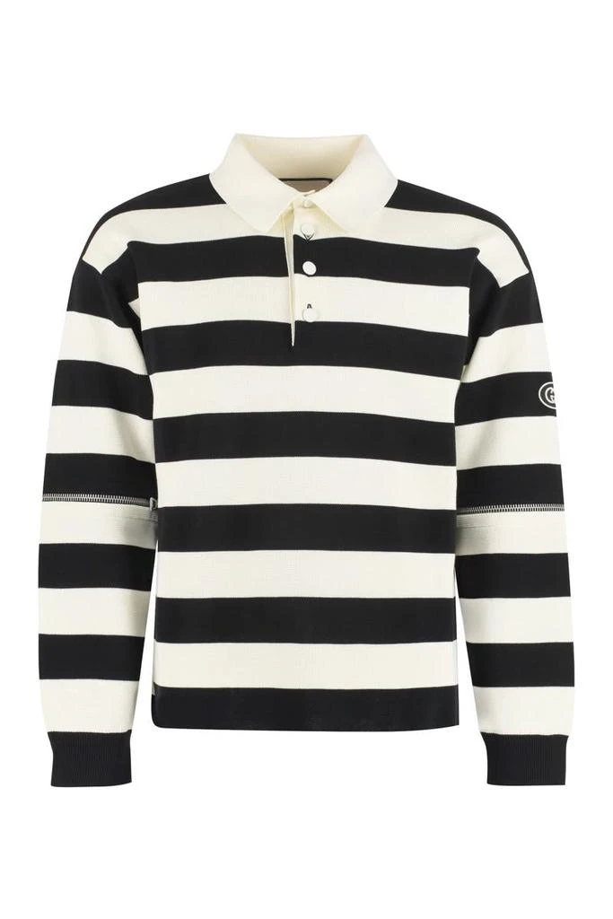 Gucci Gucci Long Sleeve Cotton Polo Shirt 1
